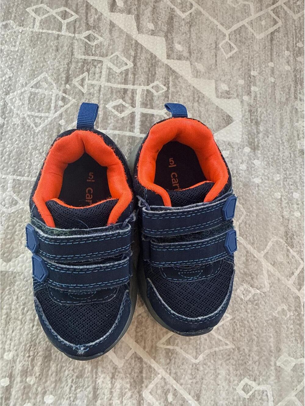 Carter's Toddler Boys' Navy Blue and Orange Athletic Shoes Size 5